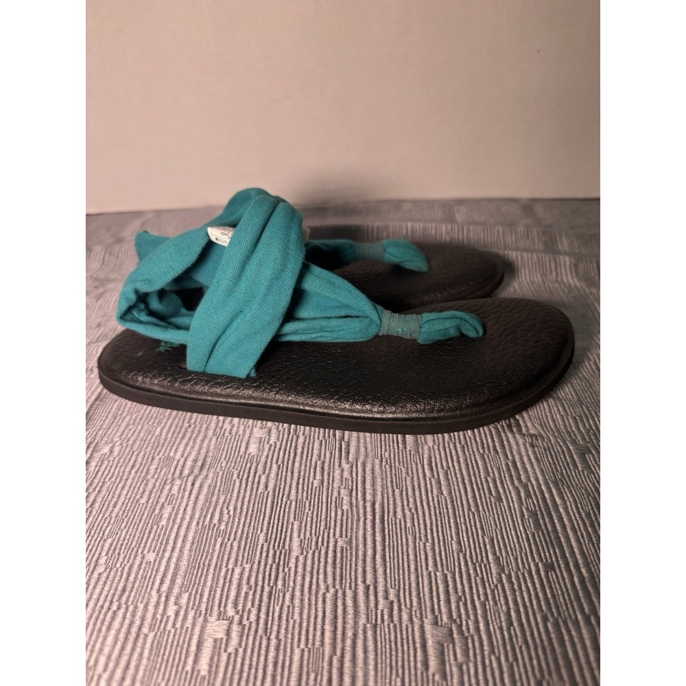 Sanuk Teal Yoga‎ Flip Flops. Size 6.Comfort shoe